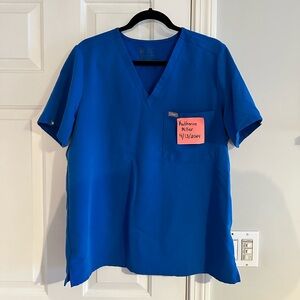 FIGS Royal Blue Catarina Scrub Top